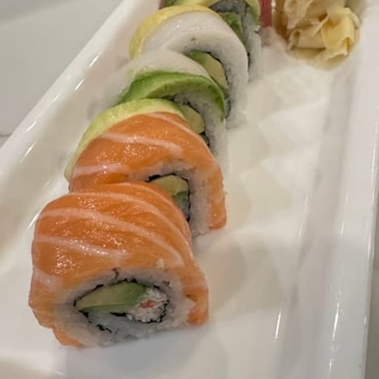 Delicious Rainbow Roll at Our Sushi Restaurant