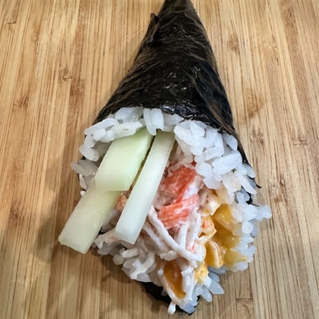 Spicy Krab Hand Roll.
